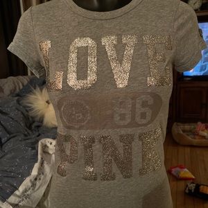 VICTORIA'S SECRET LOVE PINK  T SHIRT top SMALL